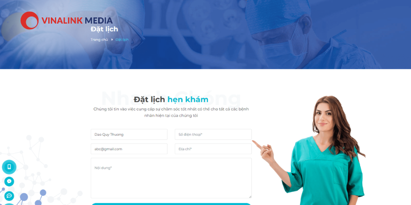 mẫu website y tế bạn có thể tham khảo